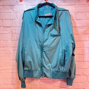 Knightsbridge Menswear vintage teal bomber jacket  2XL Read Description #vintage